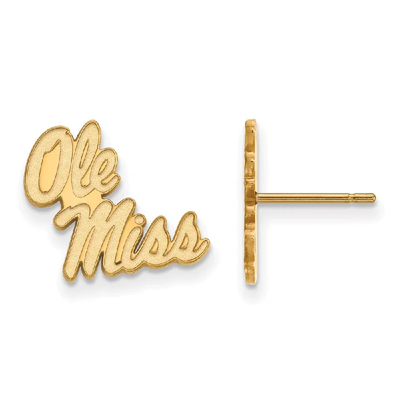 Women’s chandelier earrings-14k Yellow Gold University of Mississippi Small Post Earrings