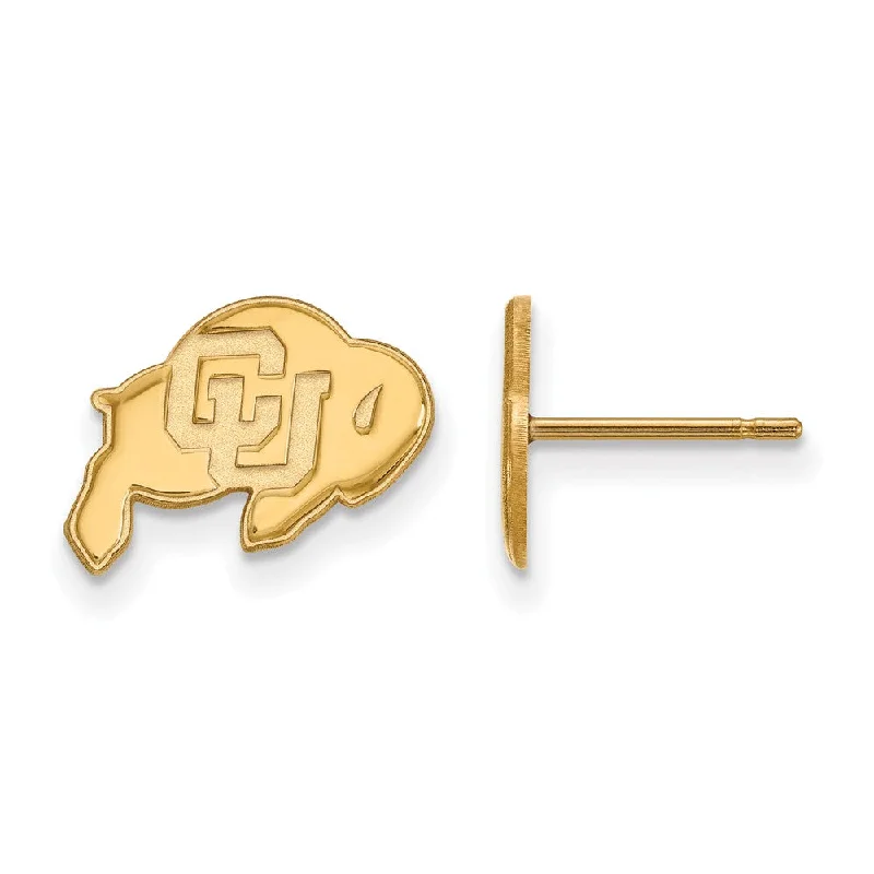 Women’s stud earrings-10k Yellow Gold University of Colorado XS (Tiny) Post Earrings