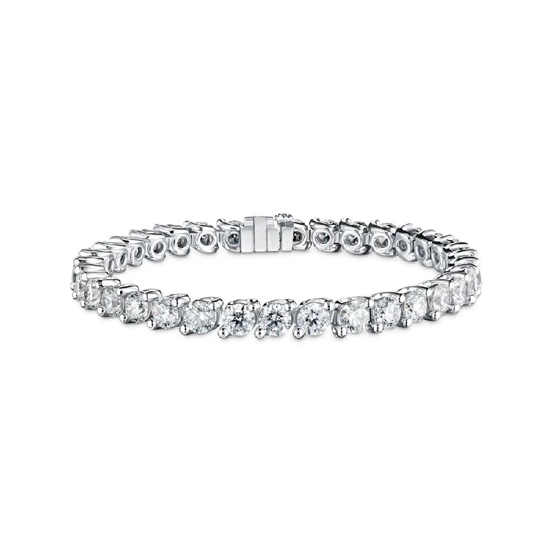 Women’s custom bangle-Diamond Line Bracelet (~14ctw)