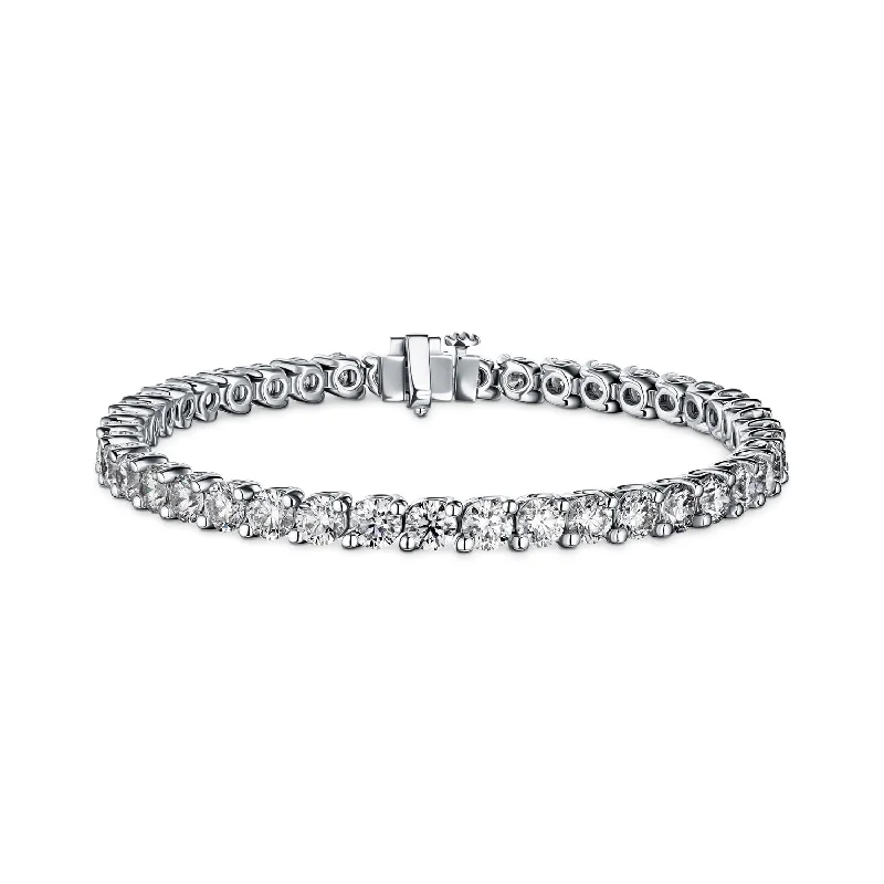 Women’s thick bangle-Diamond Line Bracelet (10.32ctw)