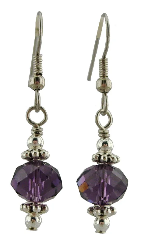 Women’s stylish earrings-Purple Sparkle Earrings