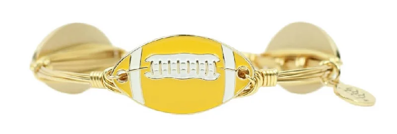 Women’s stylish bangle-The Football Bangle Bracelet - Yellow