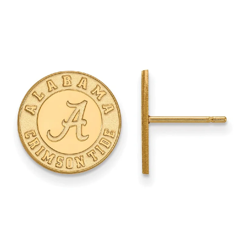 Women’s ear climbers-14k Gold Plated Silver University of Alabama Small Post Earrings