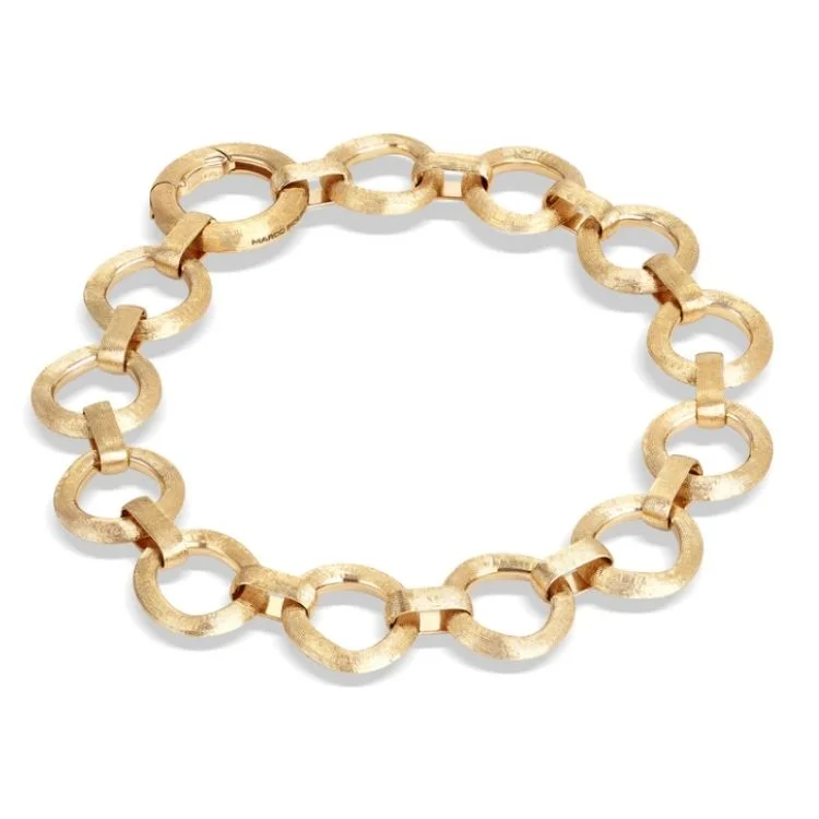 Women’s silver bracelet-Jaipur Collection 18K Yellow Gold Flat Link Bracelet