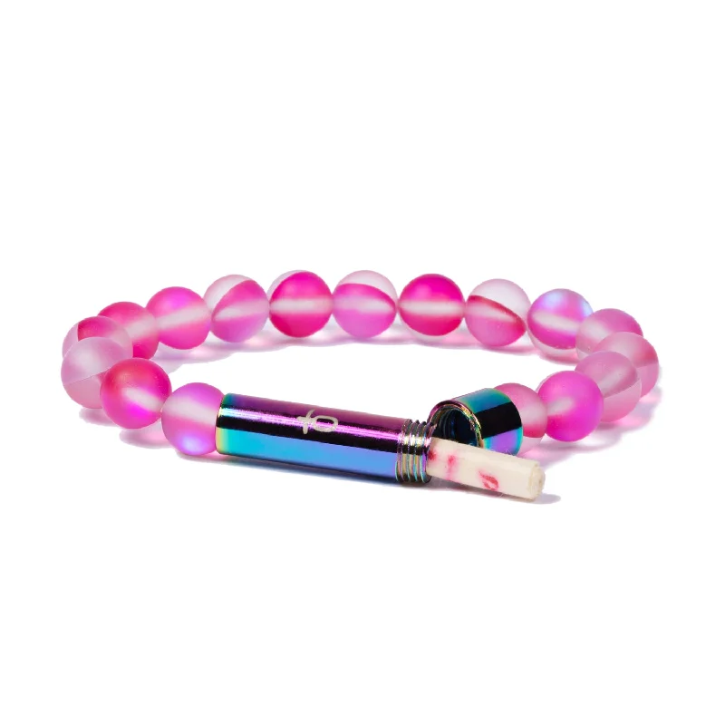 Women’s pearl bracelet-Kids Power Pink Wish Bracelet